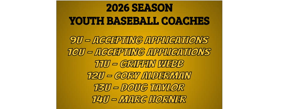 Application for 2026 9u & 10u Coach Positions