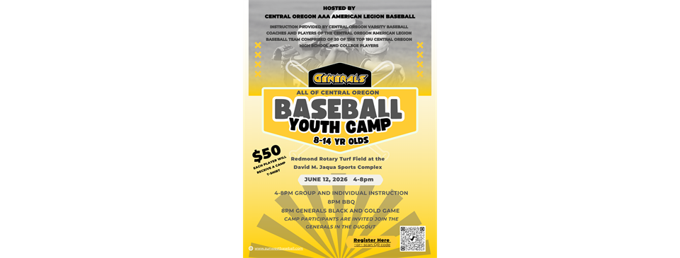 2026 Youth Baseball Camp Registration